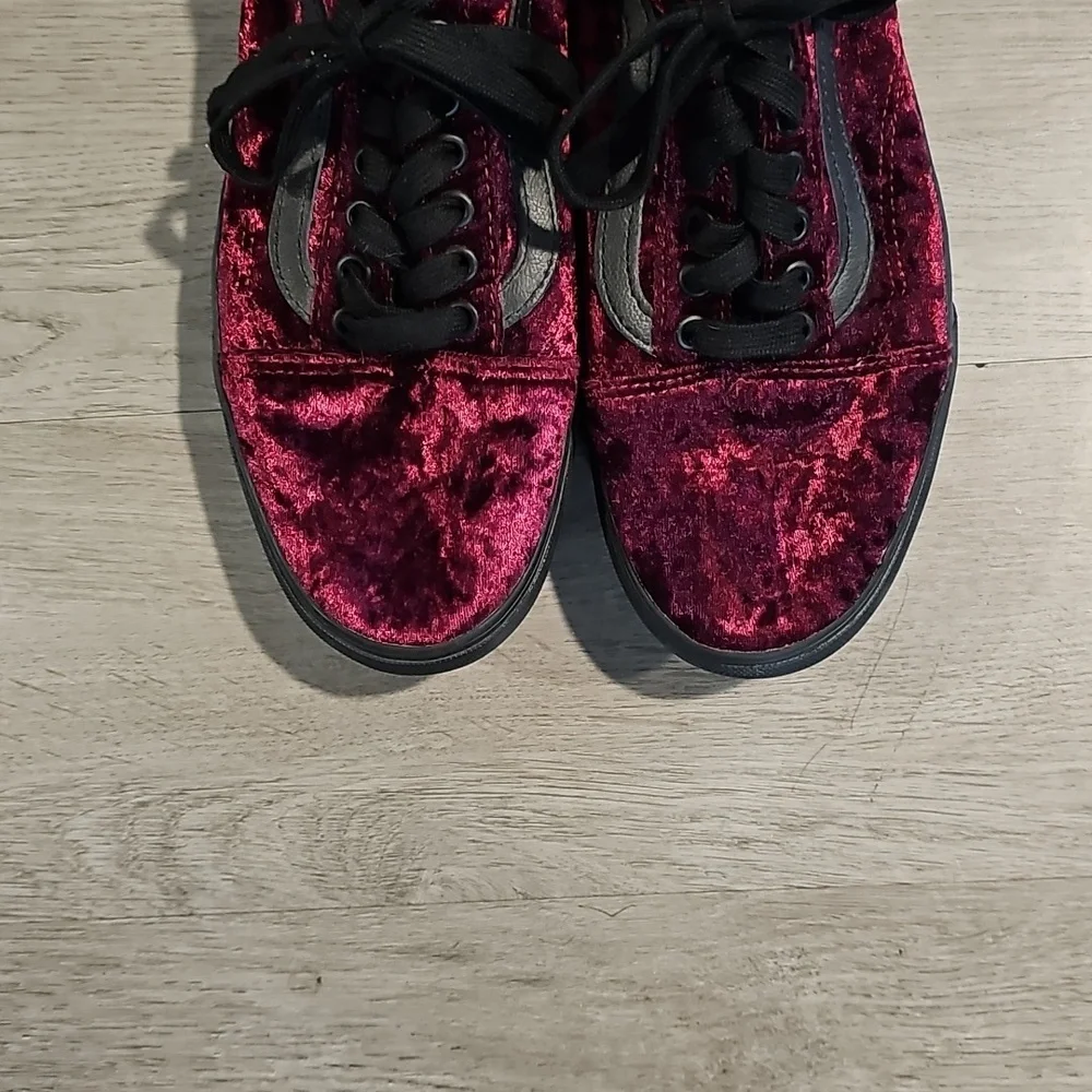 Vans Off The Wall Burnt Russet Maroon Crushed. Vans Velvet Maroon Sneakers - Picture 2 of 11